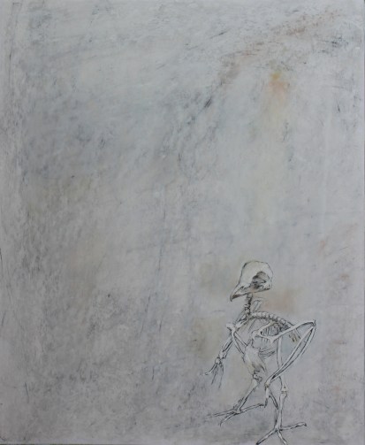 Drawing #2 Drawing with oil stick, pastel, graphite on mylar 17.5″x14.5″ 